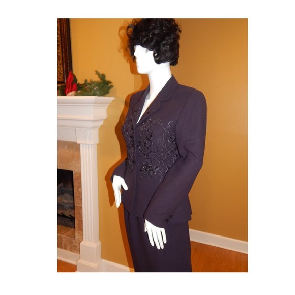 Albert Nipon size 4P PURPLE/SEQUINED - Picture 1 of 15